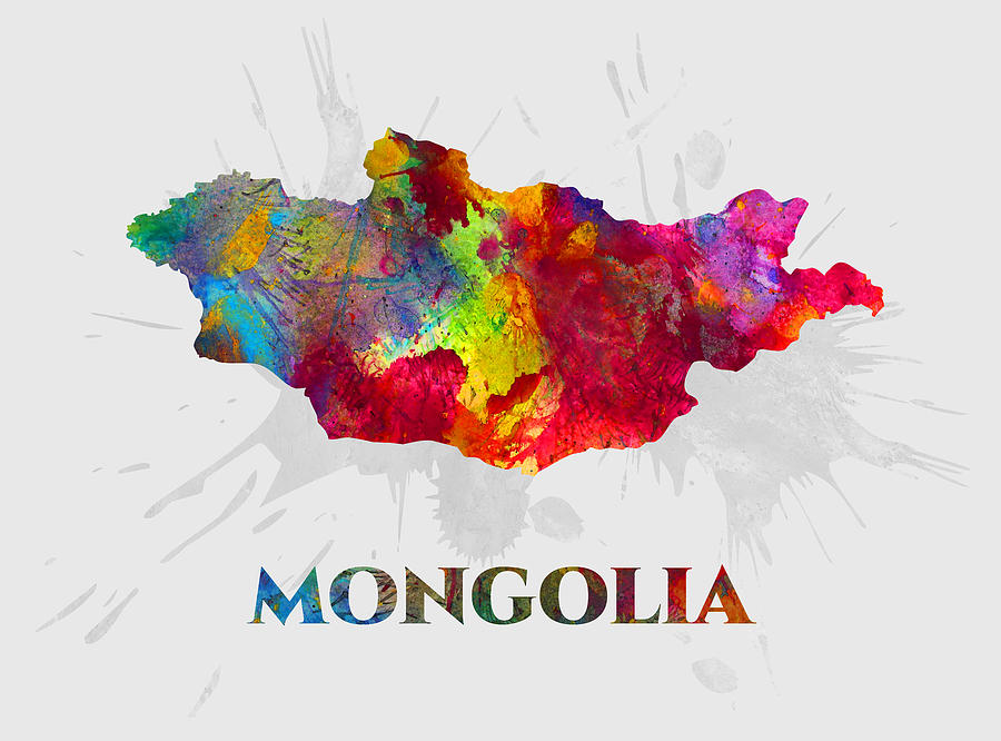 Mongolia Map Artist Singh Mixed Media By Artguru Official Maps Pixels 7378