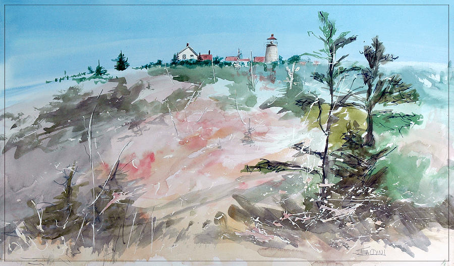 Monhegan Painting - Monhegan Autumn by J R Baldini Monhegan Painting - Monhegan Autumn by J R Baldini