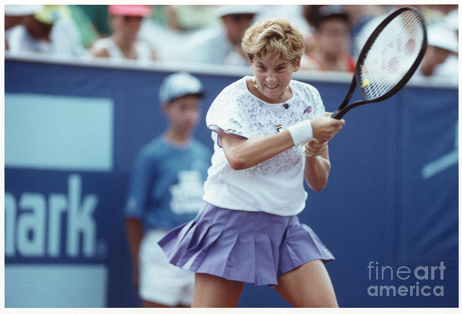 Monica Seles Playing In Tennis Photograph by Bettmann