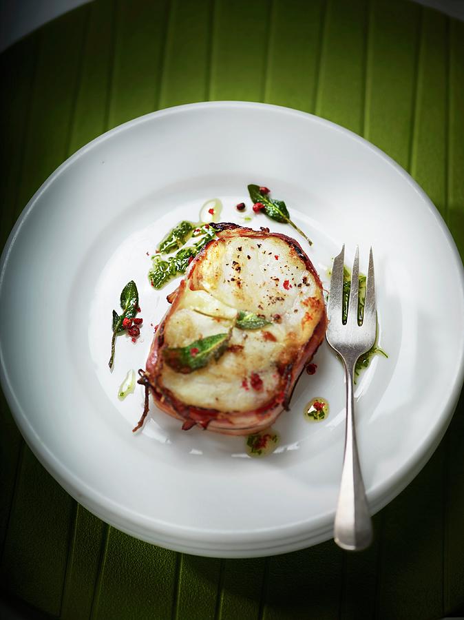 Monk Fish With Bacon And Munster Cheese Photograph by Frdric Perrin