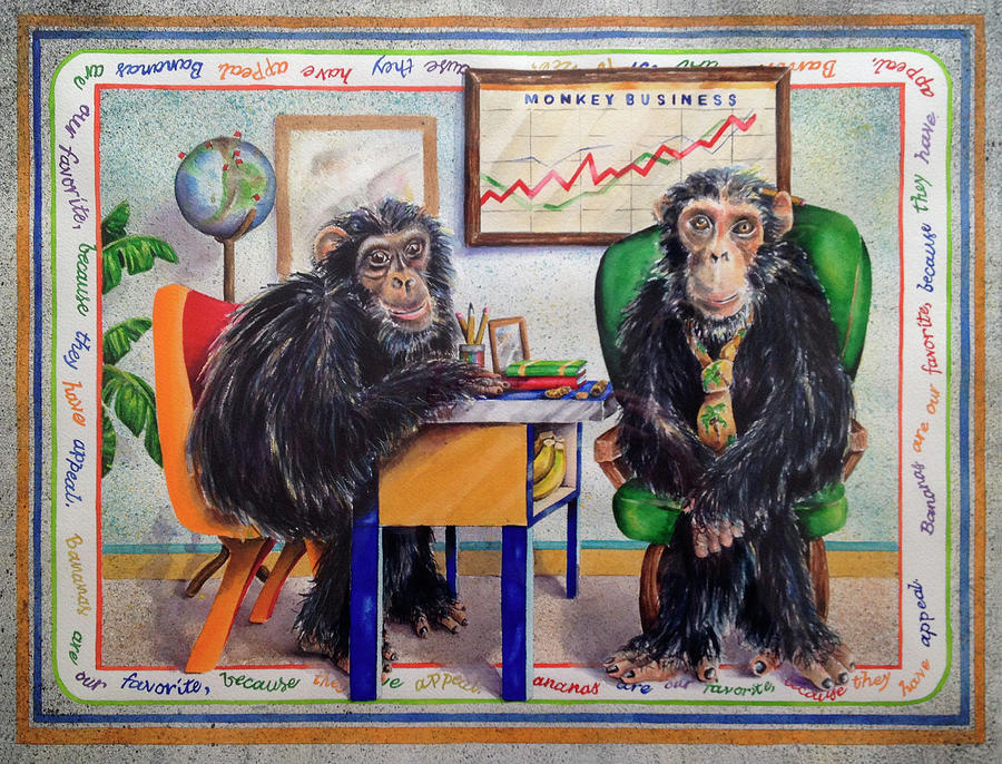 Monkey Business Painting by Charlsie Kelly