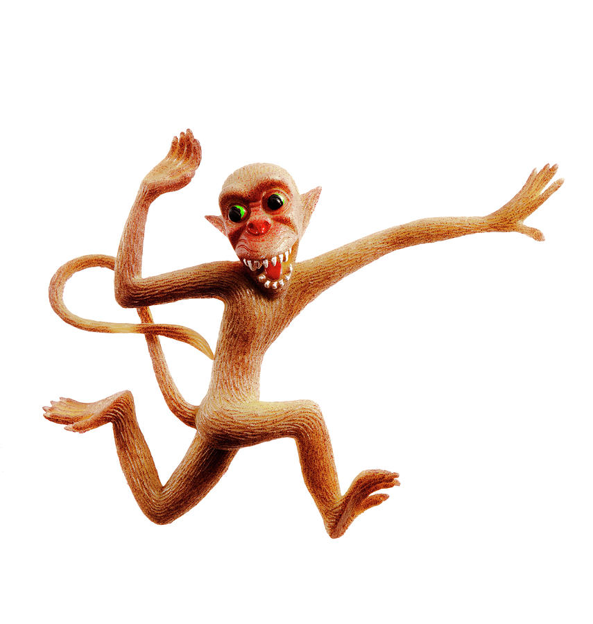 Jungle Drawing - Monkey Running by CSA Images