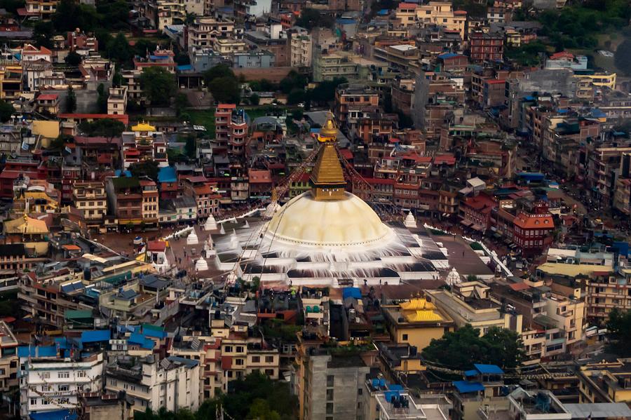 Monkey Temple Swayambhu - Chopper View  Photograph by Ramabhadran Thirupattur