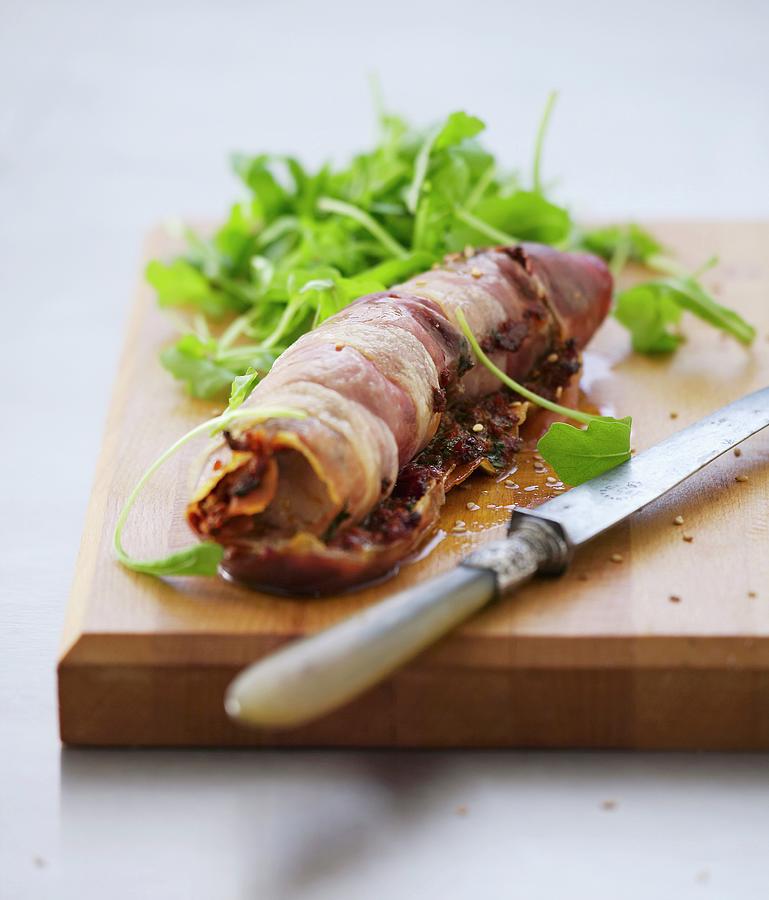 Monkfish Wrapped In Parma Ham Photograph by Fnot