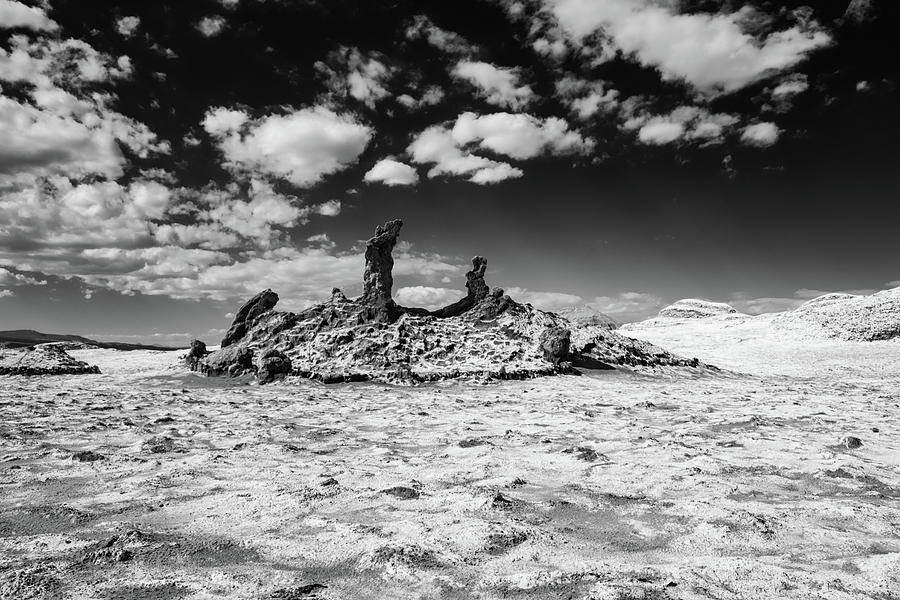 Monochrome Atacama Rock Formation Photograph by Mark Hunter