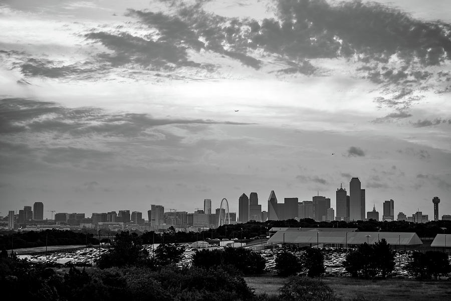 Monochrome Architecture of the Dallas Skyline Photograph by Gregory Ballos