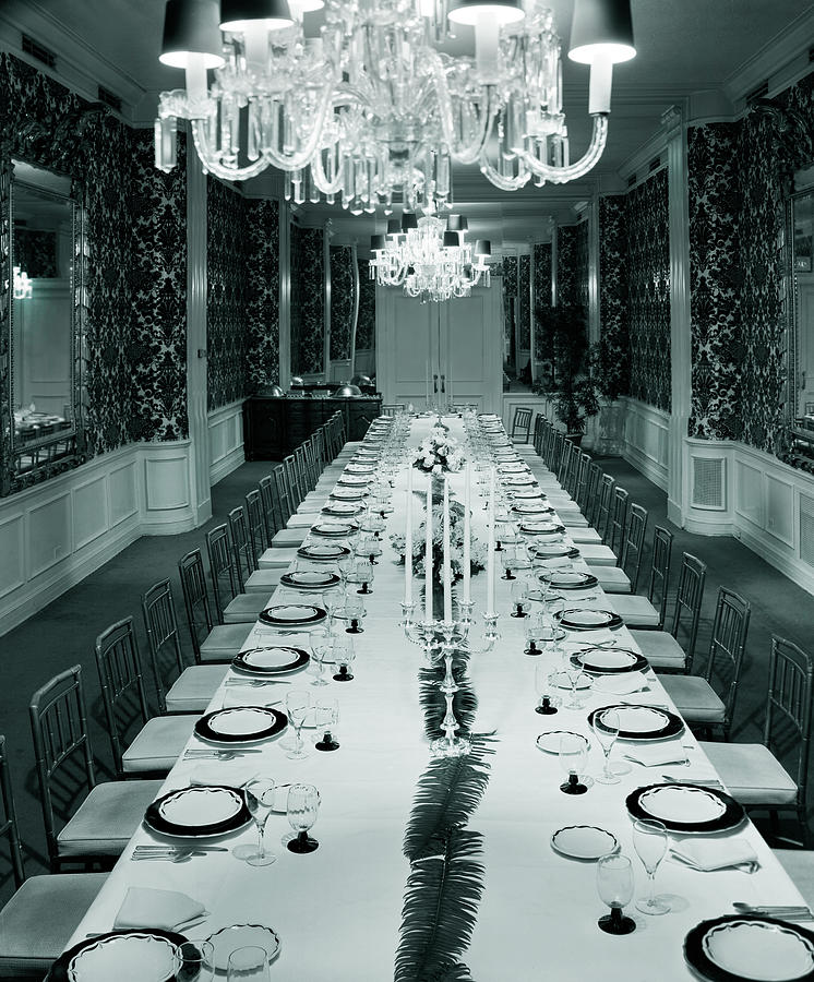Monochrome Dining Photograph by Tom Kelley Archive