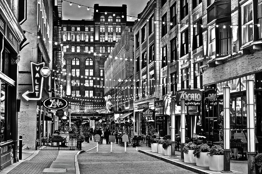 Cleveland Photograph - Monochrome East 4th by Frozen in Time Fine Art Photography