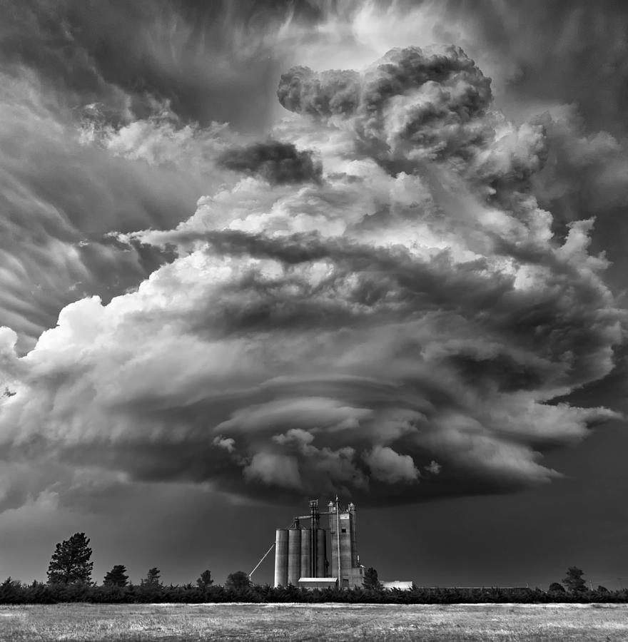 Monochrome Mesocyclone Photograph by Rob Darby