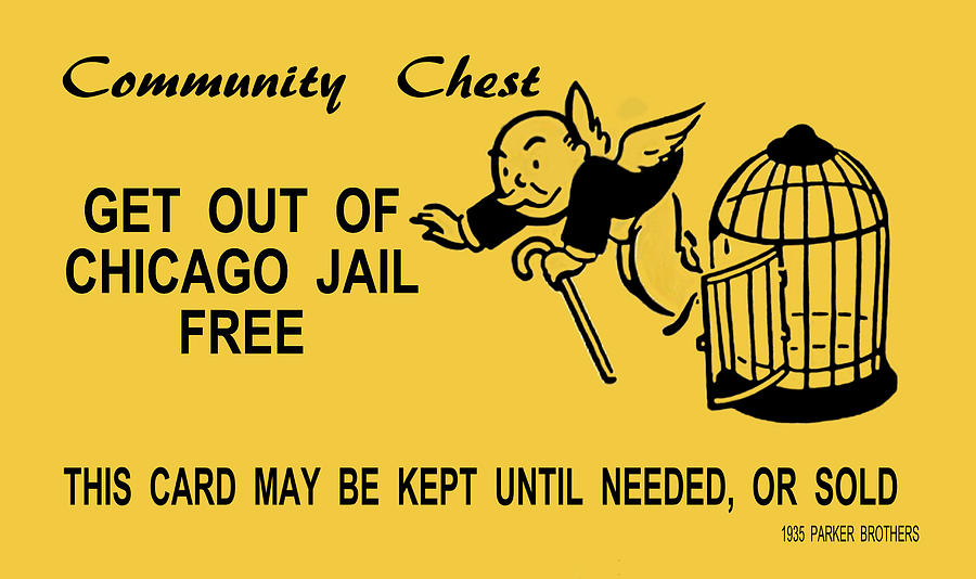 Monopoly Get Out Of Chicago Jail Free Mixed Media By Jas Stem