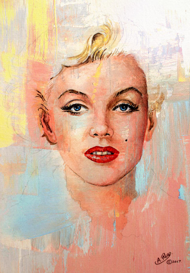 Marilyn Monroe Painting - Monroe paint edit by Andrew Read