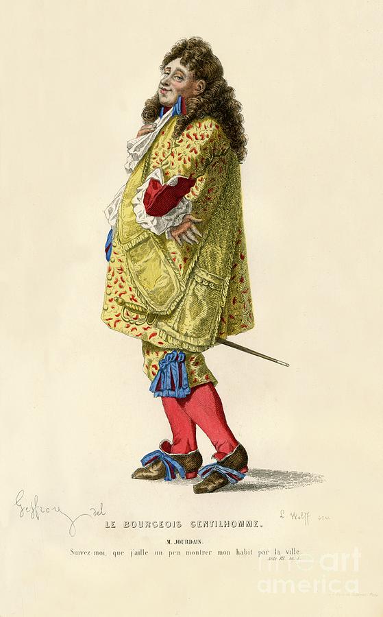 Monsieur Jourdain Drawing by Print Collector