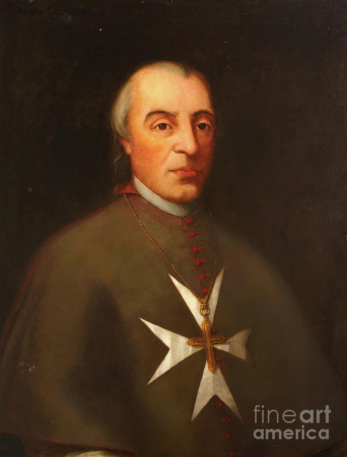 Monsignor Vincenzo Labini, Bishop Of Malta, 1798 Painting by English School