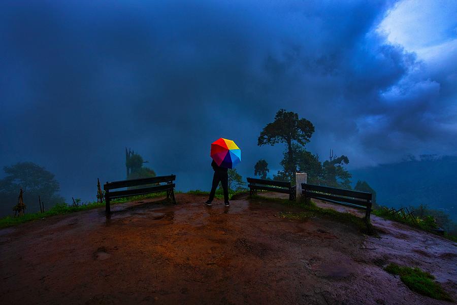 Umbrella Photograph - Monsoon And Umbrella by Abhraneel Chakraborty