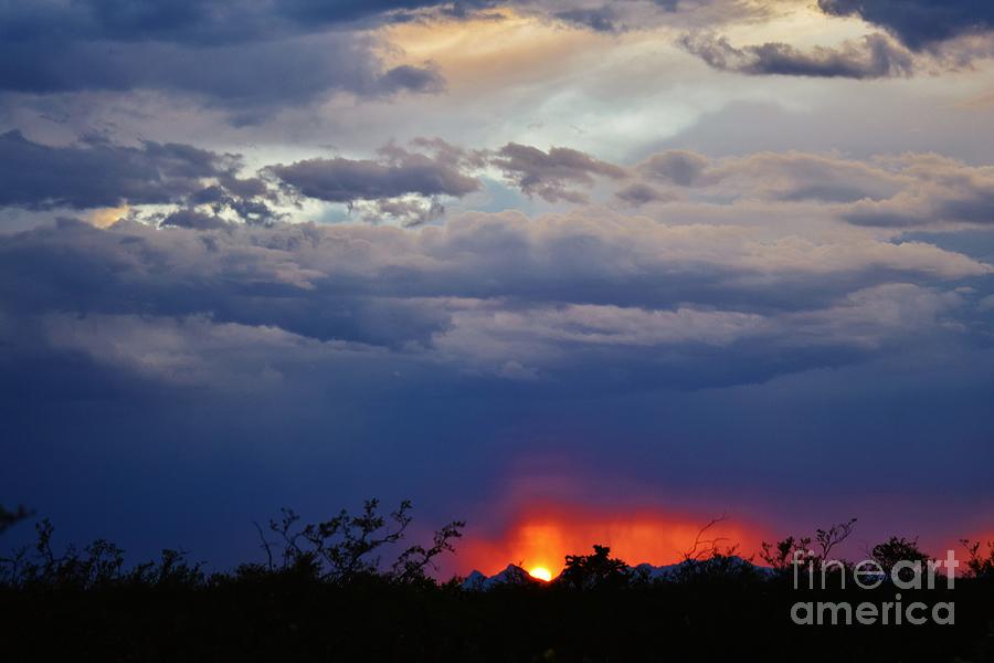 Sunset Photograph - Monsoon Sunset Splendor by Janet Marie