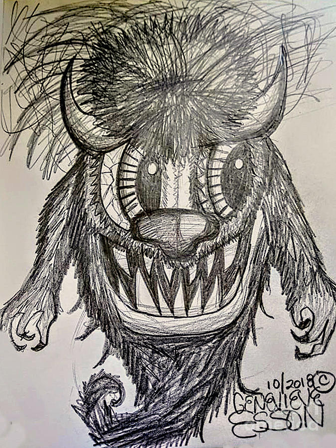 Monster Drawing by Genevieve Esson