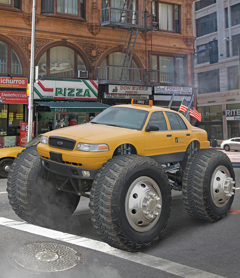 Monster Truck Taxi Cab Photograph by John Eder