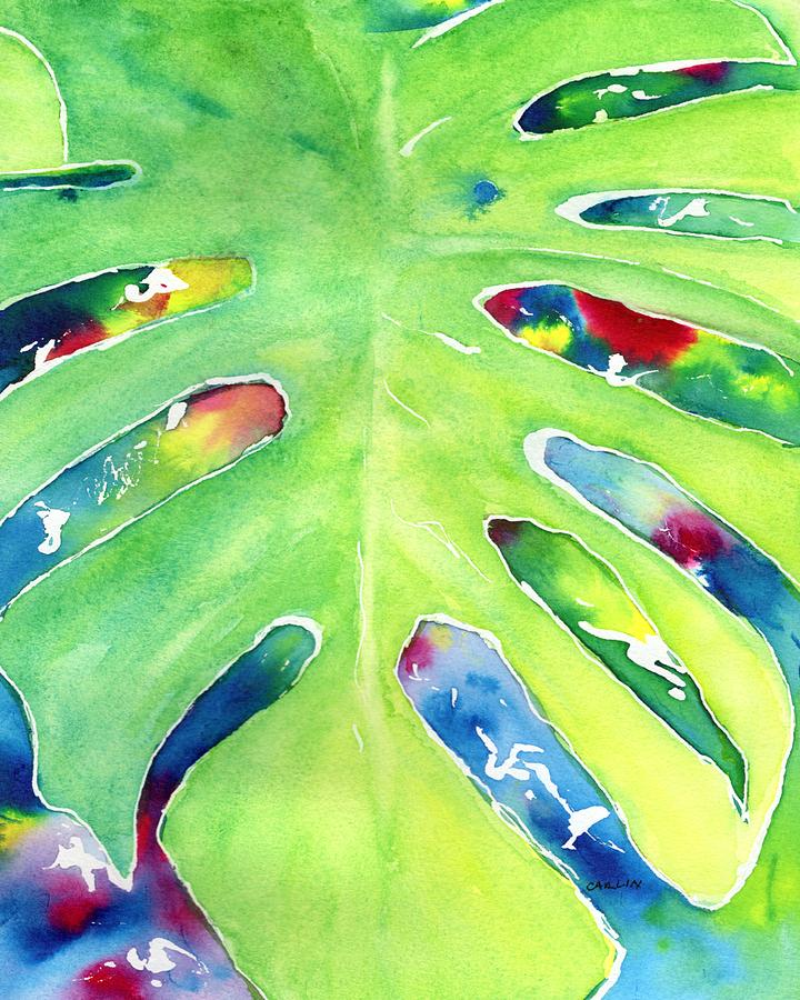Monstera Tropical Leaves 2 by CarlinArt Watercolor Monstera Tropical Leaves 2 by CarlinArt Watercolor