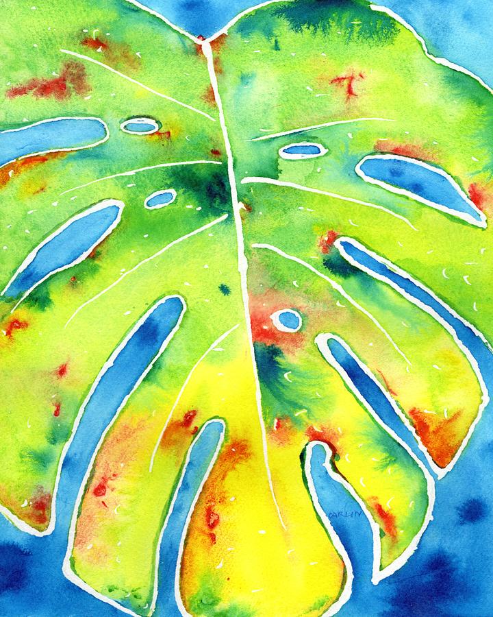 Monstera Tropical Leaves 6 by CarlinArt Watercolor Monstera Tropical Leaves 6 by CarlinArt Watercolor