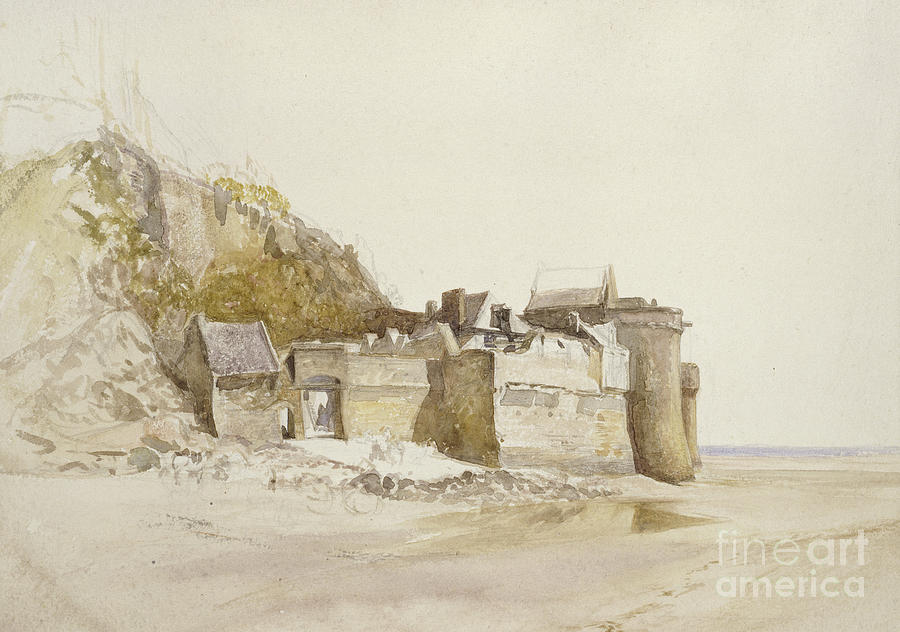 Mont St Michel The Outer Gate Painting by Alfred William Hunt