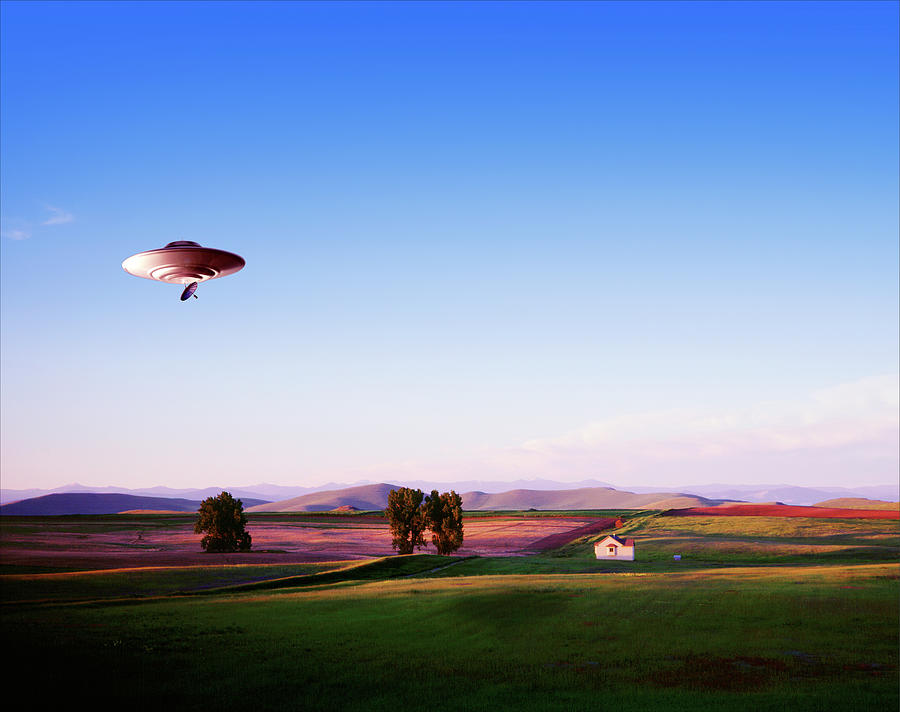 Science Fiction Photograph - Montana Flying Saucer by Joe Felzman Photography