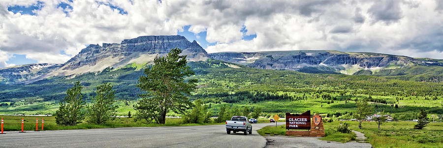 Montana Glacier National Park Entrance Photograph by Tatiana Travelways