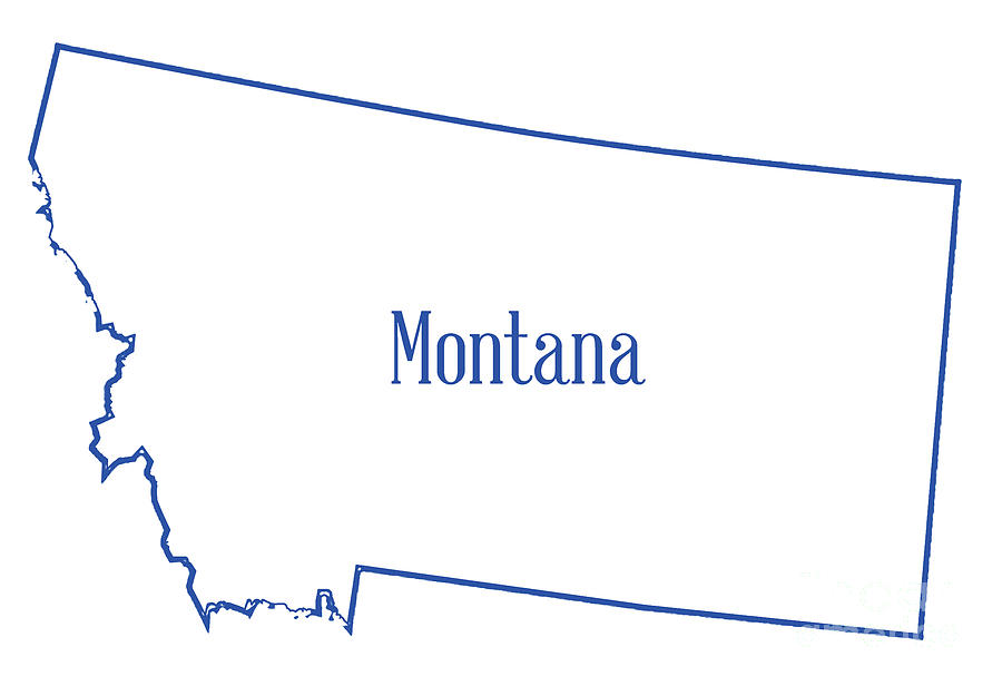 Montana Outline Map Digital Art By Bigalbaloo Stock Pixels   Montana Outline Map Bigalbaloo Stock 