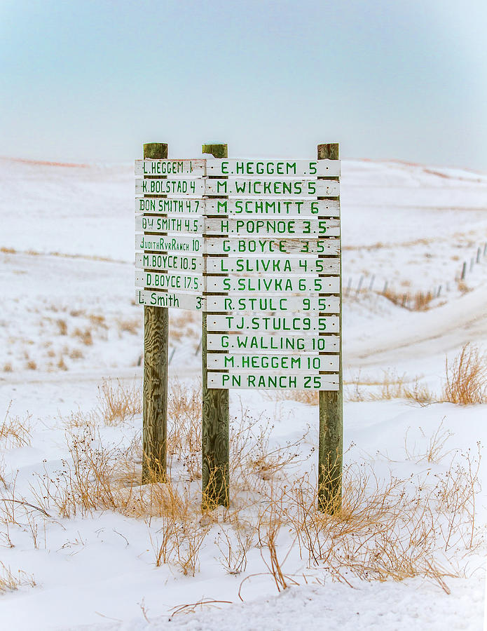 Montana Signpost Photograph by Todd Klassy