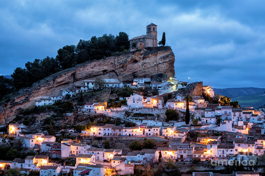 Castle Photograph - Montefrio At Blue Hour by Timothy Hacker