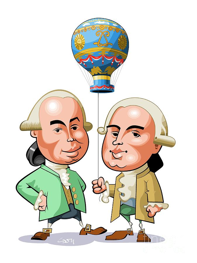 Montgolfier Brothers Photograph by Gary Brown/science Photo Library