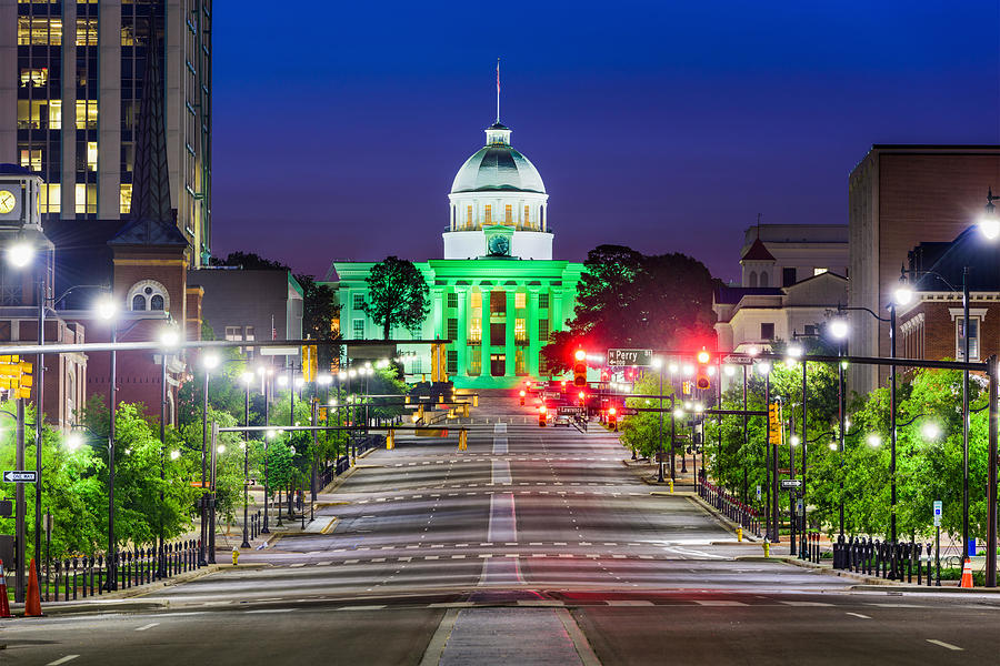 Cityscape Photograph - Montgomery, Alabama, Usa With The State by Sean Pavone