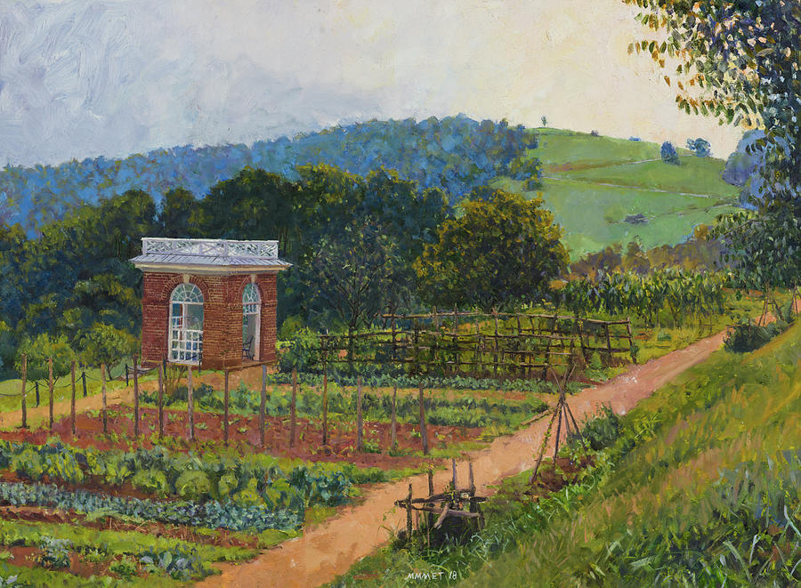Thomas Jefferson Painting - Monticello Garden Pavilion, Montalto by Edward Thomas