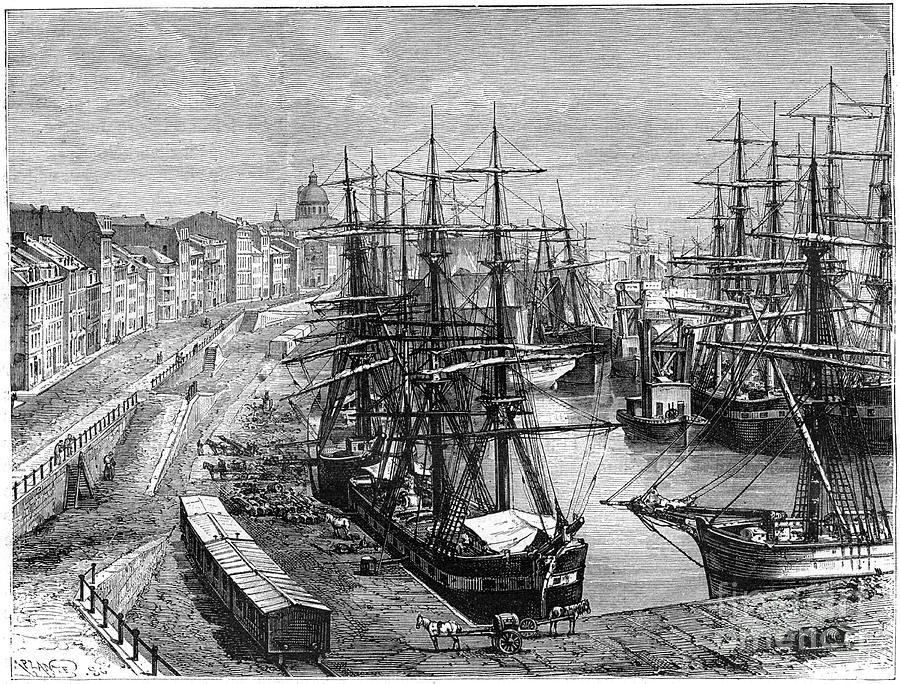 Montreal, Canada, 19th Century Drawing by Print Collector