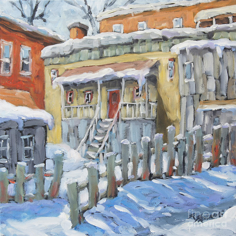 Montreal Winter Shed by Richard Pranke Painting by Richard T Pranke