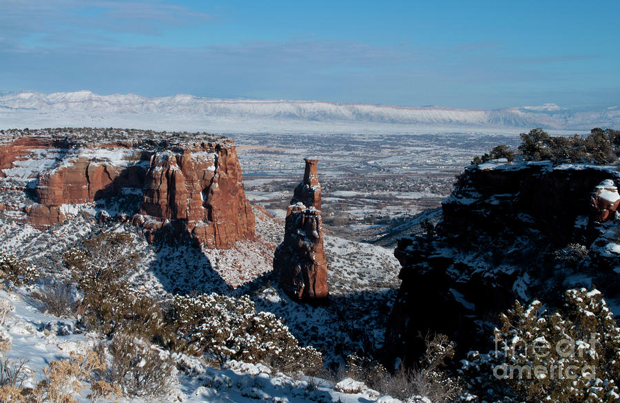 Monument Canyon in Snow Photograph by Julia McHugh