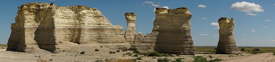 Monument Rocks Kansas Panorama 2 Photograph by Lawrence S Richardson Jr