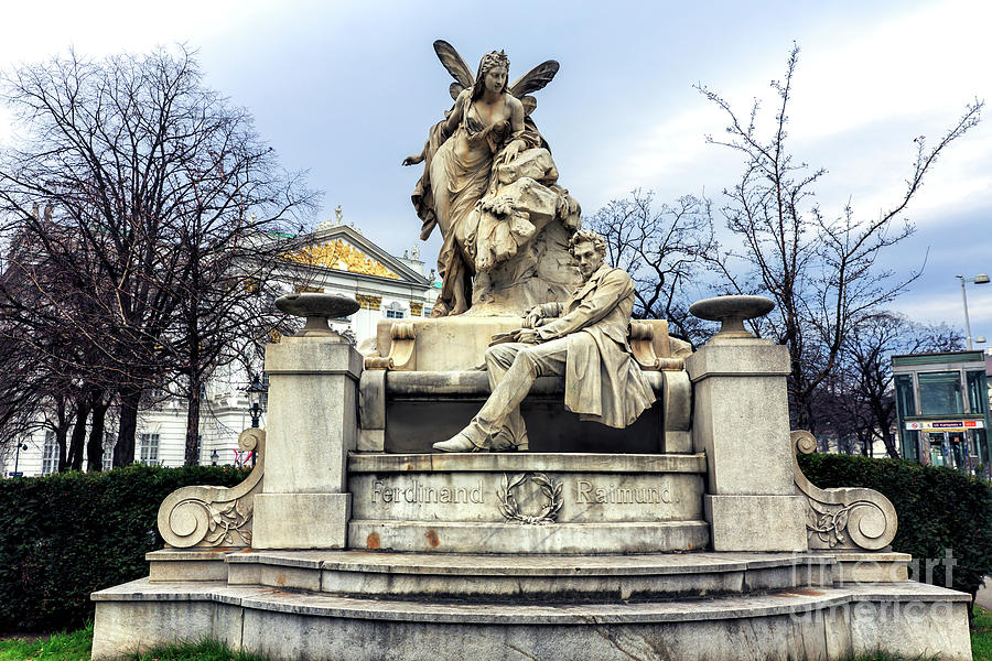 Monument to Ferdinand Raimund in Vienna Photograph by John Rizzuto