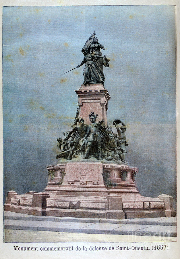 Monument To The Defence Of St Quentin Drawing by Print Collector