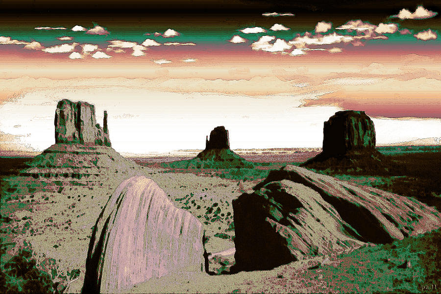Monument Valley Arizona - Fantasy Artwork Painting by Peter Potter