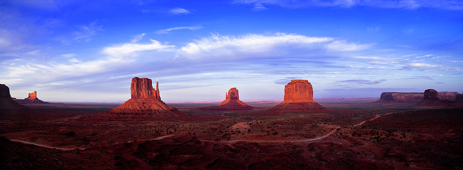 Nature Photograph - Monument Valley at Dusk by Andrew Soundarajan
