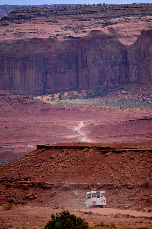 Desert Photograph - Monument Valley Driving On The Valley Floor Vertical 01 by Thomas Woolworth