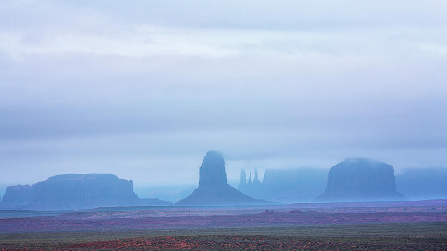 Monument Valley in a blue mood  Photograph by Alex Mironyuk