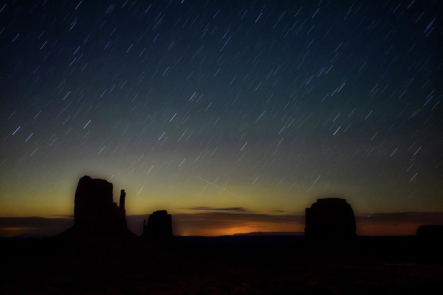 Desert Photograph - Monument Valley Night Time On The Valley Floor 04 by Thomas Woolworth
