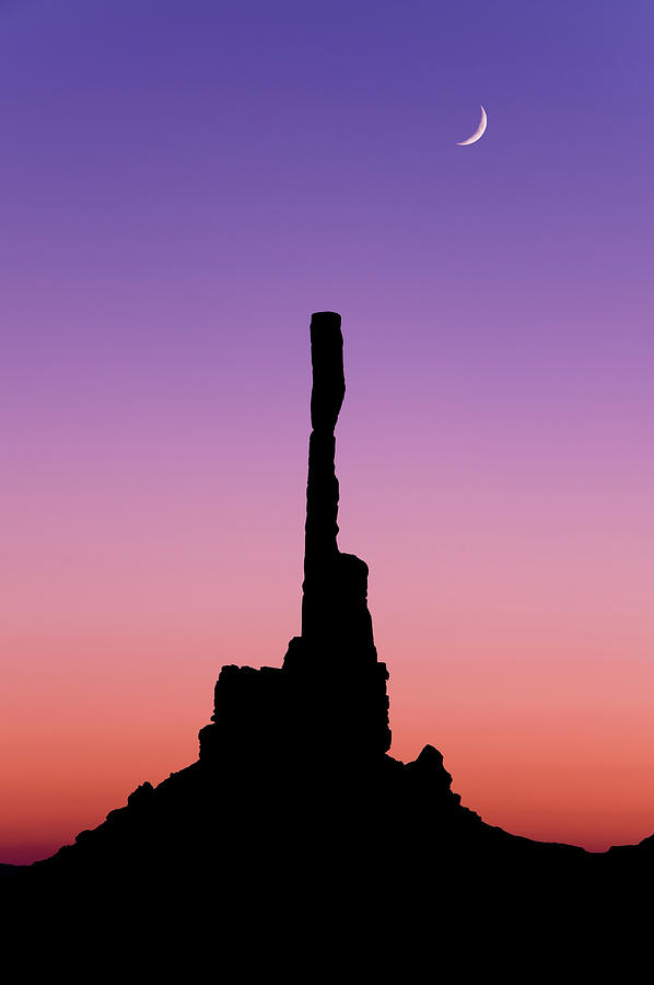 Monument Valley, Totem Pole, Crescent Photograph by Russell Burden