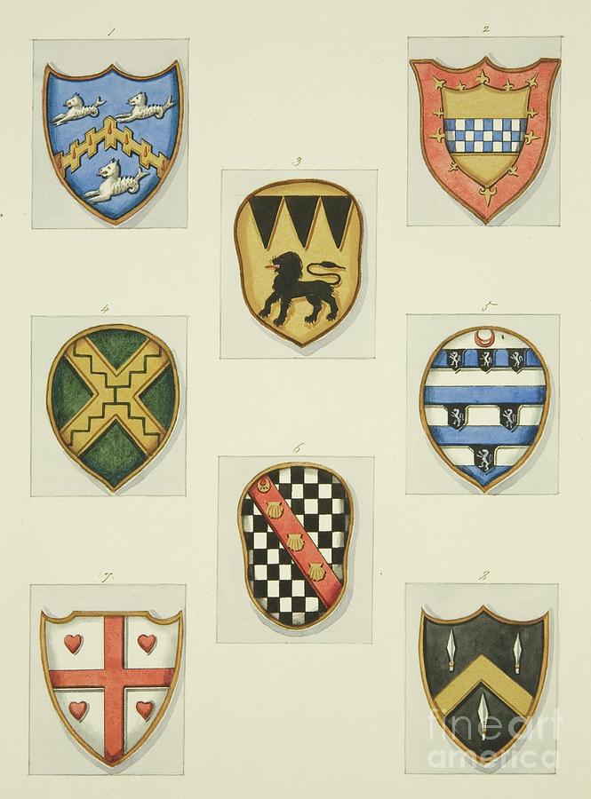 Monumental Coats Of Arms In St Augustine's Church Painting by Joseph ...