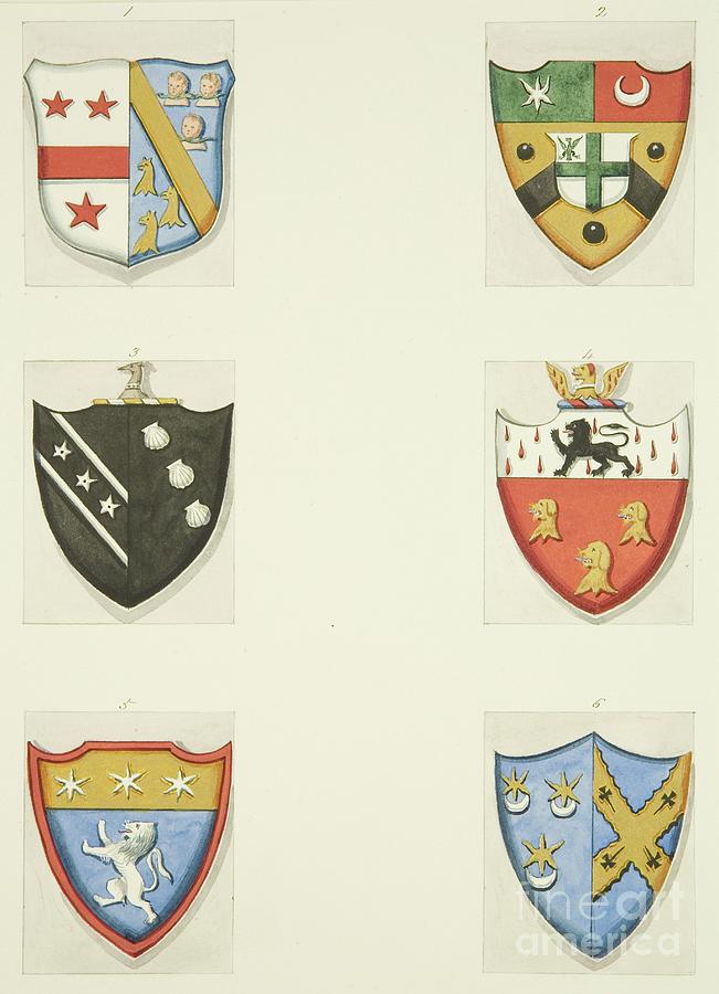 Monumental Coats Of Arms In St Michael's Church Painting by Joseph ...