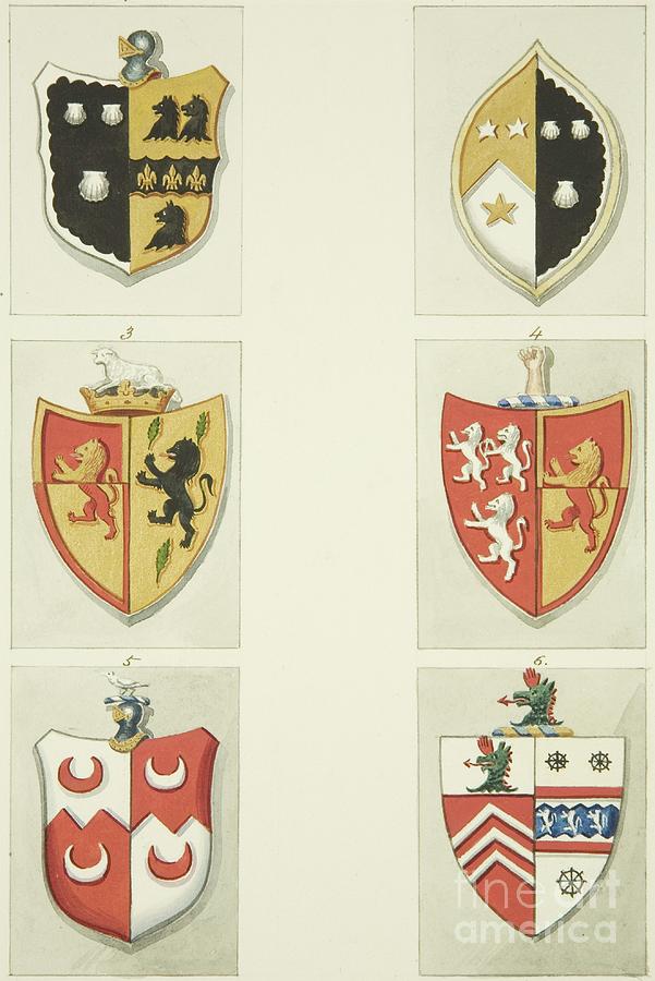 Monumental Coats Of Arms In St Werburgh's Church Painting by Joseph ...