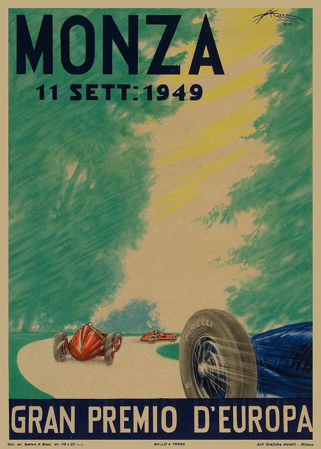 Monza Grand Prix 1949 Digital Art by Carlos V