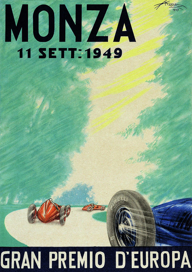 Monza Grand Prix Painting by Unknown
