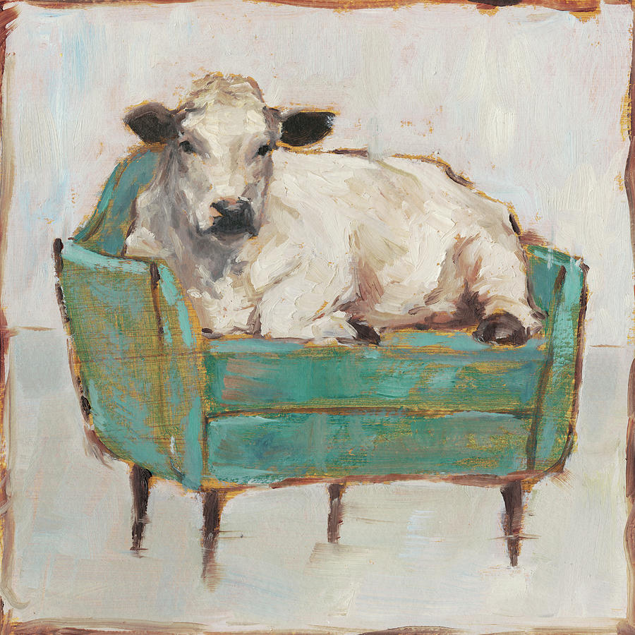 Moo-ving In I Painting by Ethan Harper